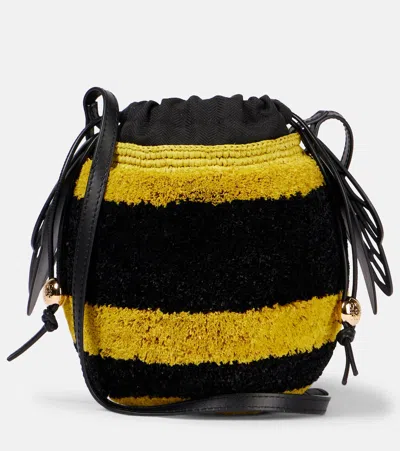 LOEWE PAULA'S IBIZA BEE RAFFIA CROSSBODY BAG