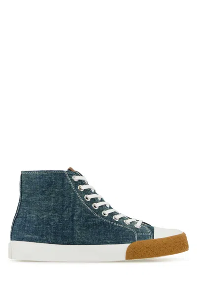 Loewe Denim Paula S Ibiza Block Sneakers In Blue