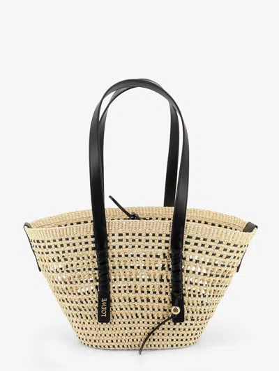 Loewe Paula's Ibiza -braid Raffia And Leather Shoulder Bag In Sand