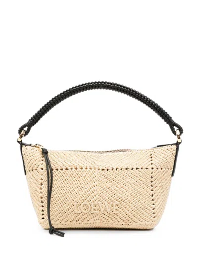 Loewe Paula's Ibiza Cala Rafia Pouch In Neutral