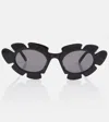 Loewe Paula's Ibiza Cat-eye Sunglasses In Shiny Black / Smoke