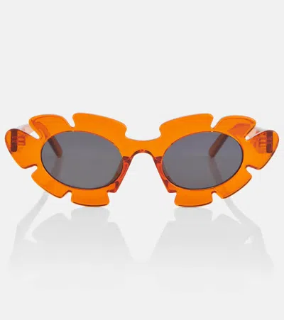 Loewe Paula's Ibiza Cat-eye Sunglasses In Transparent Orange - Smoke