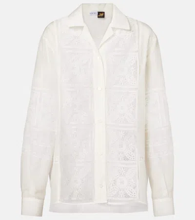 Loewe Paula's Ibiza Cotton And Silk Shirt In White
