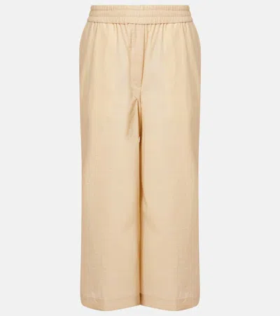 Loewe Paula's Ibiza Cotton-blend Culottes In Beige