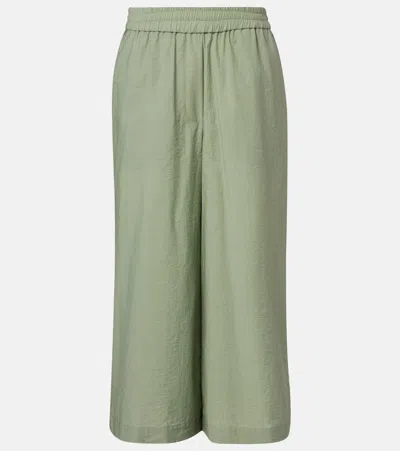 Loewe Paula's Ibiza Cotton-blend Culottes In Green
