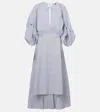 Loewe Paula's Ibiza Cotton-blend Midi Dress In Blue
