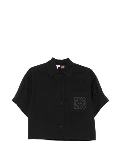 Loewe Paula's Ibiza Cotton Blend Shirt In Black
