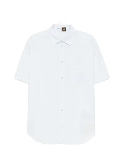 Loewe Mens Light Blue  X Paula's Ibiza Embroidered Cotton-blend Shirt