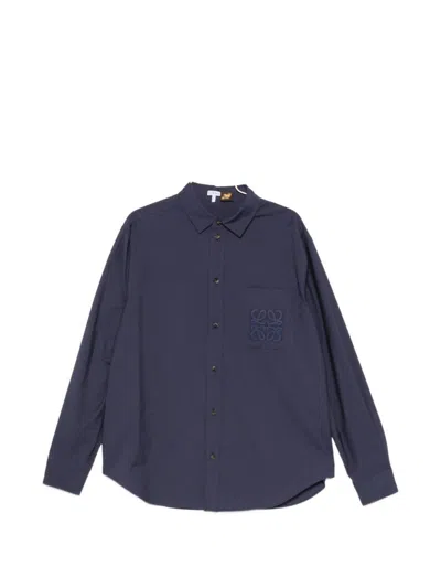 Loewe Paula's Ibiza Cotton Blend Shirt In Blue