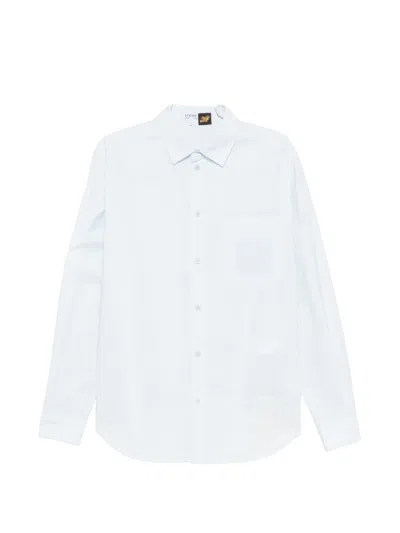 Loewe Paula's Ibiza Logo-embroidered Cotton-blend Shirt In Blue