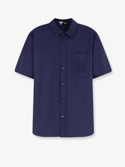 Loewe Paula's Ibiza Cotton Blend Shirt In Blue