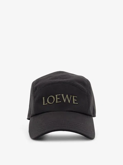 Loewe Paula's Ibiza -cotton Camp Hat In Black