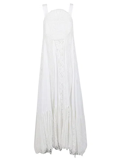 Loewe Paula's Ibiza Cotton Long Dress In White
