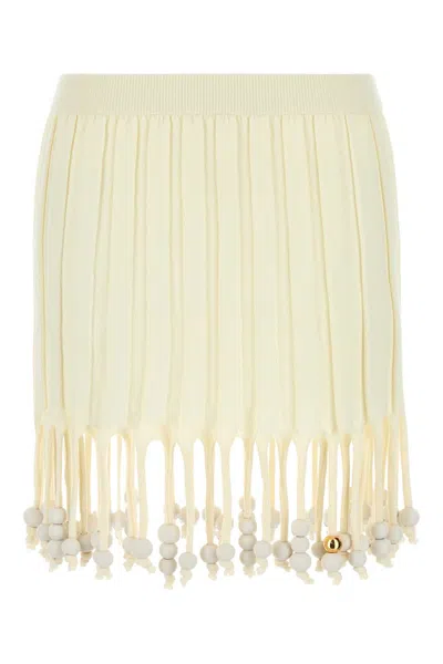 Loewe Paula's Ibiza Cotton Mini Skirt In White