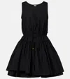 Loewe Drawstring Mini Dress In Black