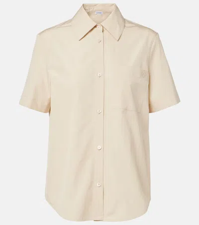 Loewe Paula's Ibiza Cotton Poplin Shirt In Nude