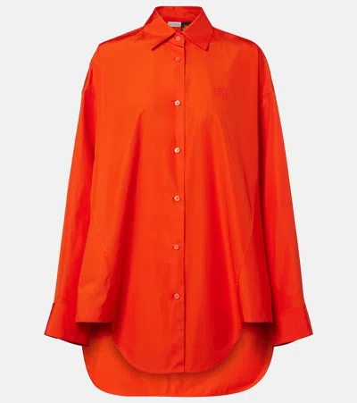Loewe Paula's Ibiza Cotton Poplin Shirt In Orange
