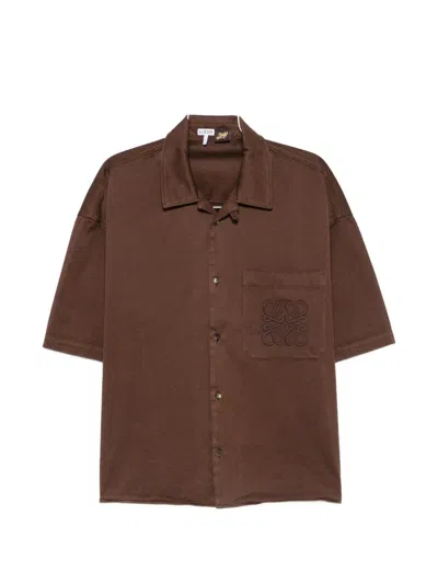 Loewe Paula's Ibiza Cotton Shirt In Brown