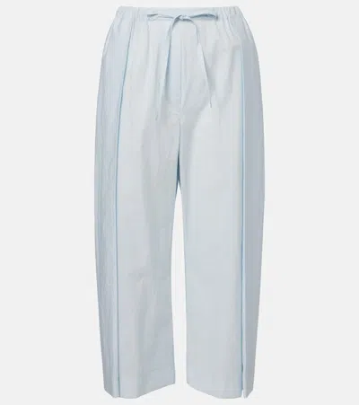 Loewe Paula's Ibiza Cotton-blend Poplin Wide-leg Pants In Multi