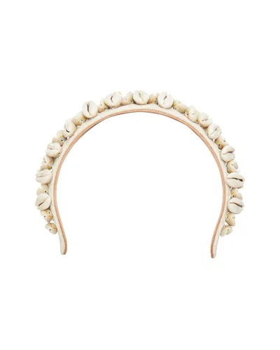 Pre-owned Loewe Paula's Ibiza Cowry Shell Straw Beach Resort Headband Accessory  (authentic Pre-loved)