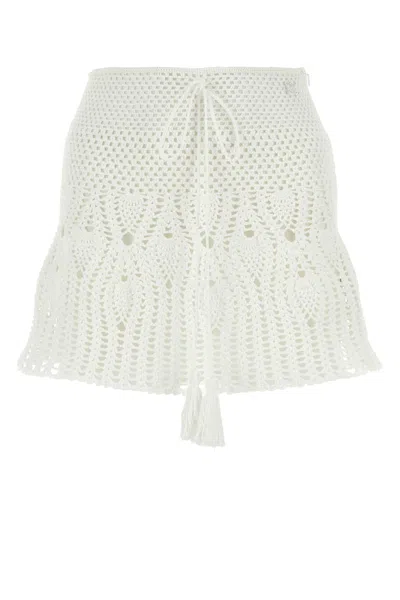 Loewe White Crochet Paula S Ibiza Mini Skirt