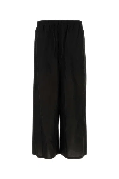 Loewe Viscose Blend Wide Leg Summer Shorts In Transparent