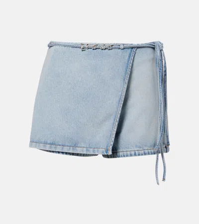 Loewe Paula's Ibiza Denim Skort In Blue