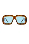 Loewe Oversized Tortoiseshell Square Sunglasses In Brown