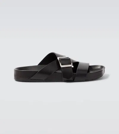 LOEWE PAULA'S IBIZA EASE BUCKLE LEATHER SANDALS