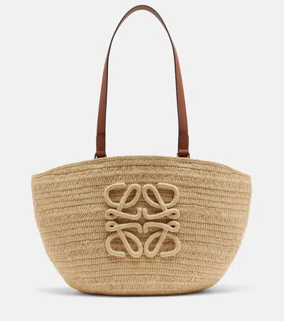 Loewe Paula's Ibiza Eclipse Medium Raffia Basket Bag In Pattern