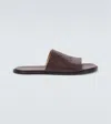 Loewe Flex Anagram Slide In Soft Calfskin In Burgundy