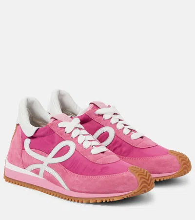 Loewe Flow Runner Lace-up Low-top Sneakers In Pink