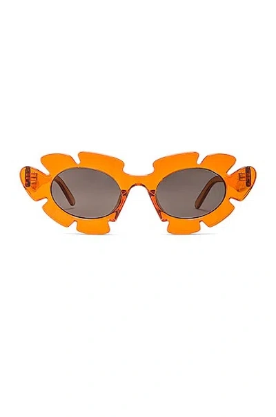 Loewe Paula's Ibiza Flower Sunglasses In Shiny Transparent Orange