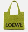 LOEWE PAULA'S IBIZA FONT SMALL RAFFIA TOTE BAG