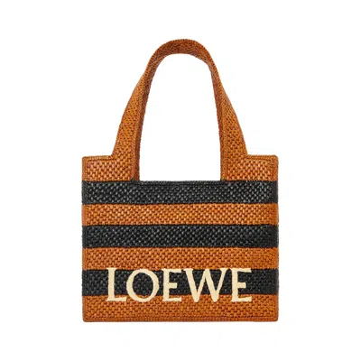 Pre-owned Loewe Paula's Ibiza Font Tote 'black/honey Gold'