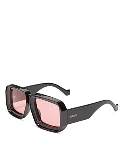 Loewe Black Paula's Ibiza Dive In Mask Sunglasses In 01y Shiny Black Viol