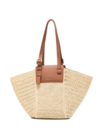 Loewe Medium Hammock Woven Tote Bag In Black