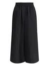 Loewe Cropped Trousers In Viscose And Linen