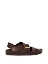 Loewe Ease Sandals For Men In Marrone Scuro