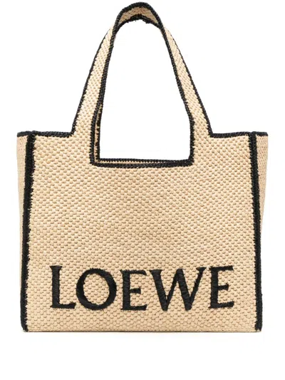 Loewe Paula's Ibiza  Font Big Rafia Tote Bag