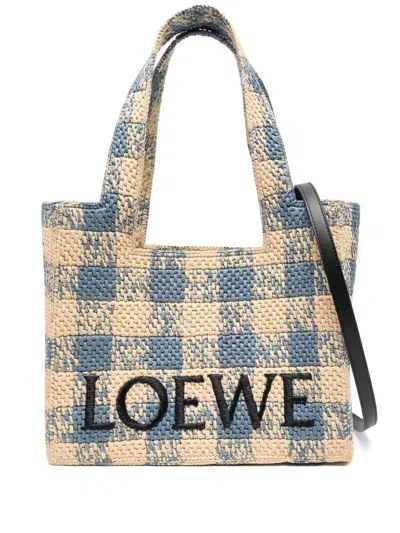 Loewe Paula's Ibiza  Font Medium Rafia Tote