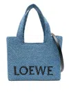 Loewe Logo Medium Tote Bag In Raffia