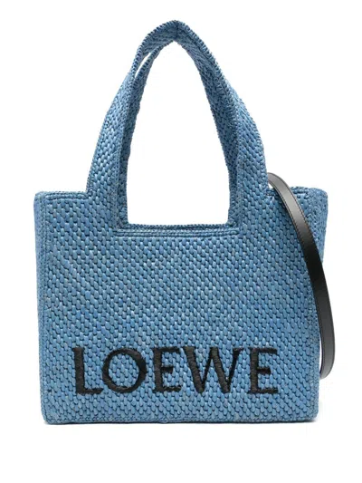 LOEWE LOEWE PAULA'S IBIZA LOEWE FONT MEDIUM RAFIA TOTE BAG