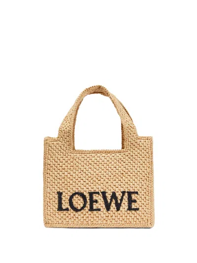 Loewe Paula's Ibiza  Font Mini Rafia Tote Bag