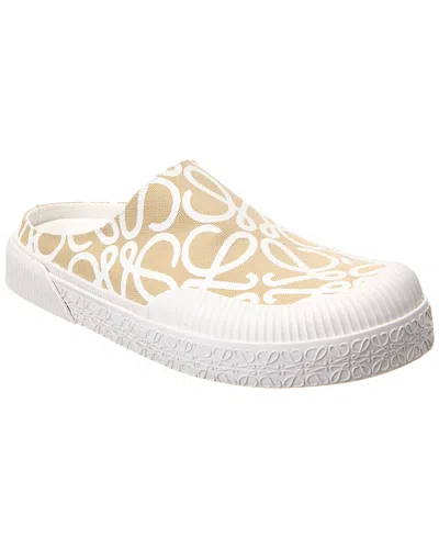 Loewe + Paula's Ibiza Logo-print Canvas Slip-on Sneakers In Brown