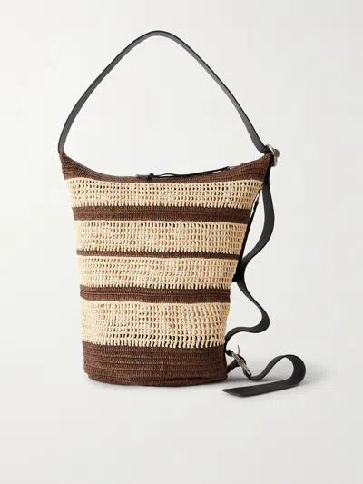 Loewe Loop Bucket In Raffia For Man In Brown