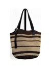 Loewe Loop Basket Striped Shoulder Bag In Multi