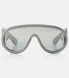 Loewe Anagram Injected Plastic Shield Aviator Sunglasses In Grau