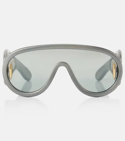 Loewe Paula's Ibiza Mask Sunglasses, 140mm In Gray/blue Solid