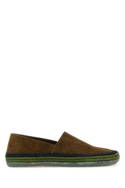 Loewe Brown Suede Paula S Ibiza Rio Espadrilles In Multi